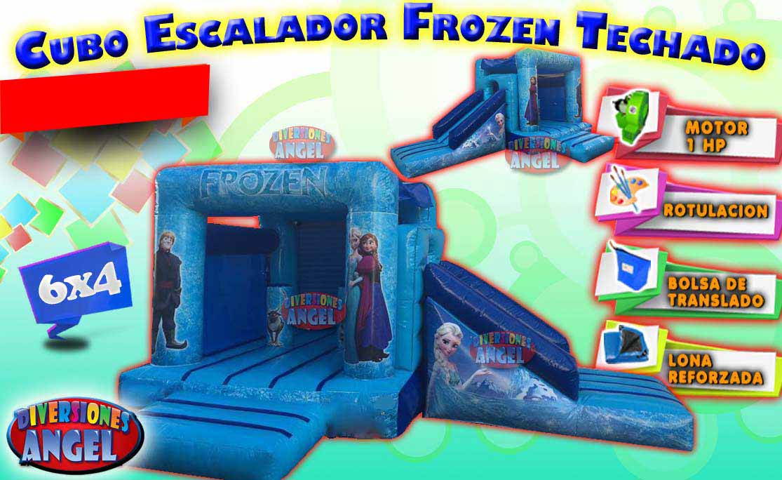 Brincolines Inflables, Castillo Escalador Frozen Techado